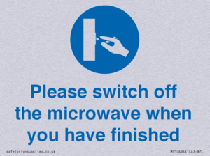 Please switch off the microwave when you have finished